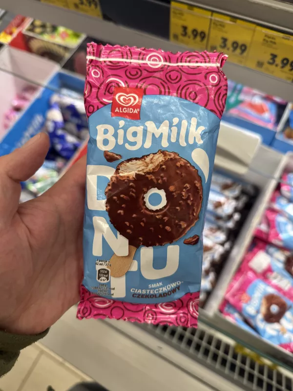 Algida Big Milk Donut smak ciasteczkowo-czekoladowy | 37g / 62ml