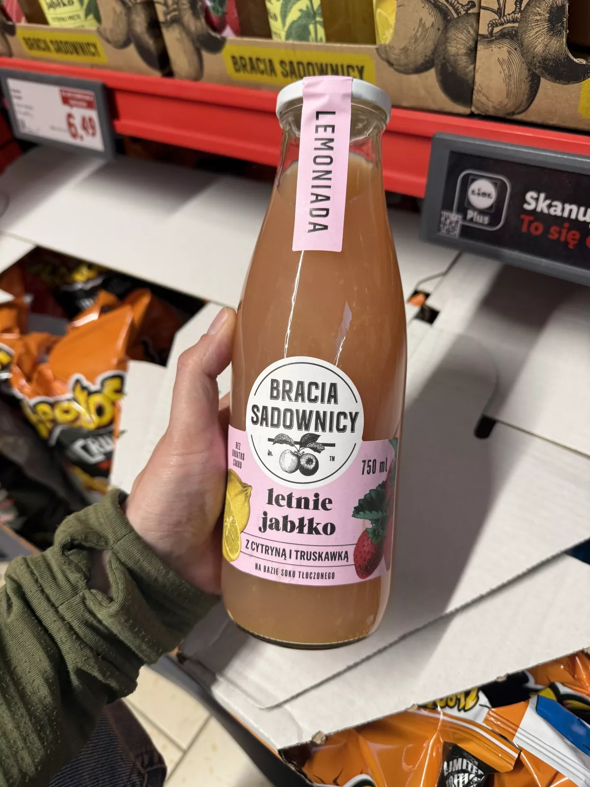 Bracia Sadownicy Lemoniada letnie jabłko z cytryną i truskawką | 750ml