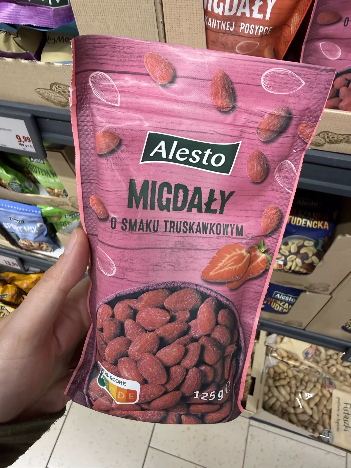 Alesto Migdały o smaku truskawkowym | 125g