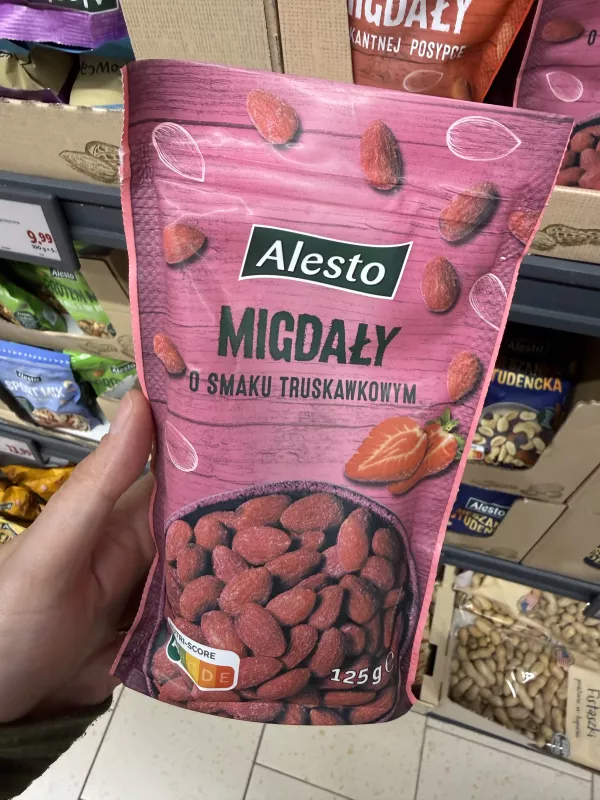 Alesto Migdały o smaku truskawkowym | 125g