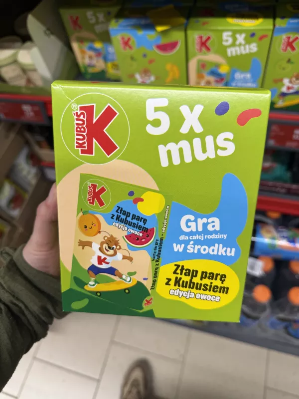 Kubuś 5x mus Złap parę z Kubusiem edycja owoce | 500g