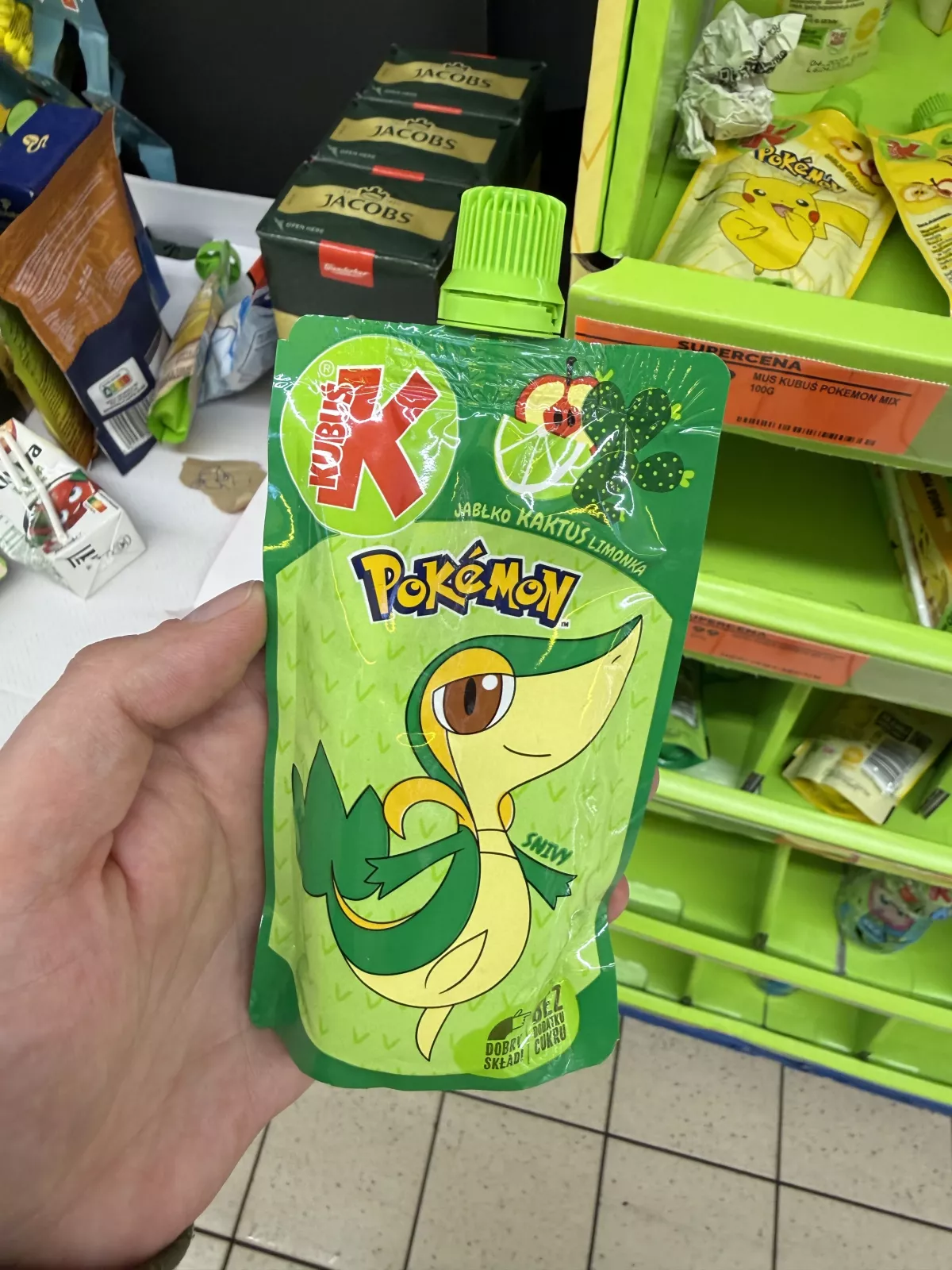 Kubuś Pokémon Mus jabłko kaktus limonka (Snivy) | 100g