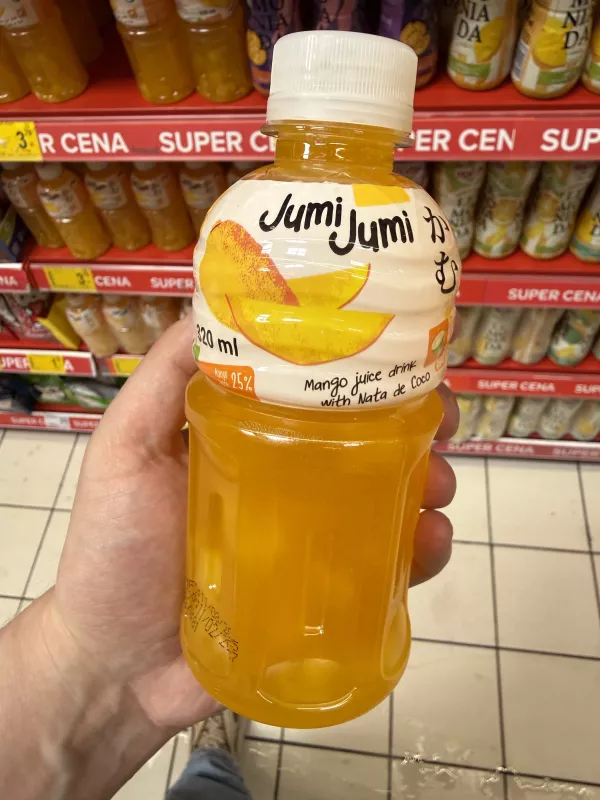 Jumi Jumi napój mango z kawałkami galaretki kokosowej nata de coco | 320ml