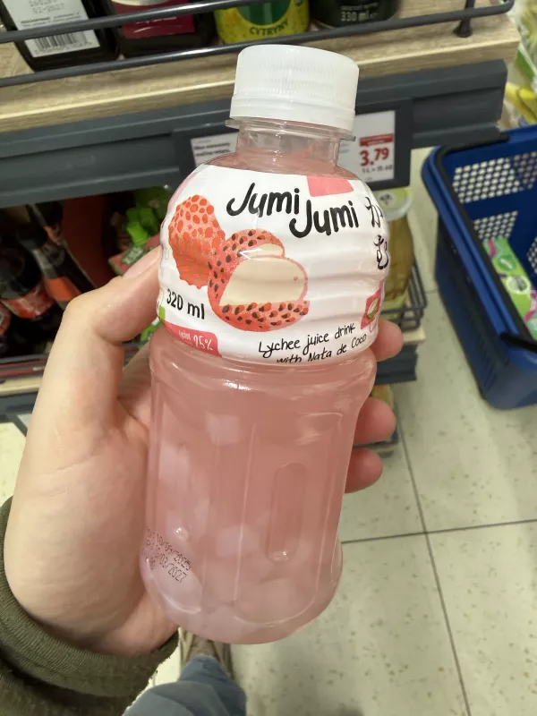 Jumi Jumi napój liczi z kawałkami galaretki kokosowej nata de coco | 320ml