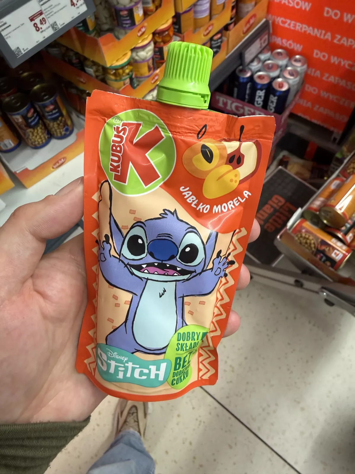 Kubuś Disney Stitch Mus jabłko morela | 100g