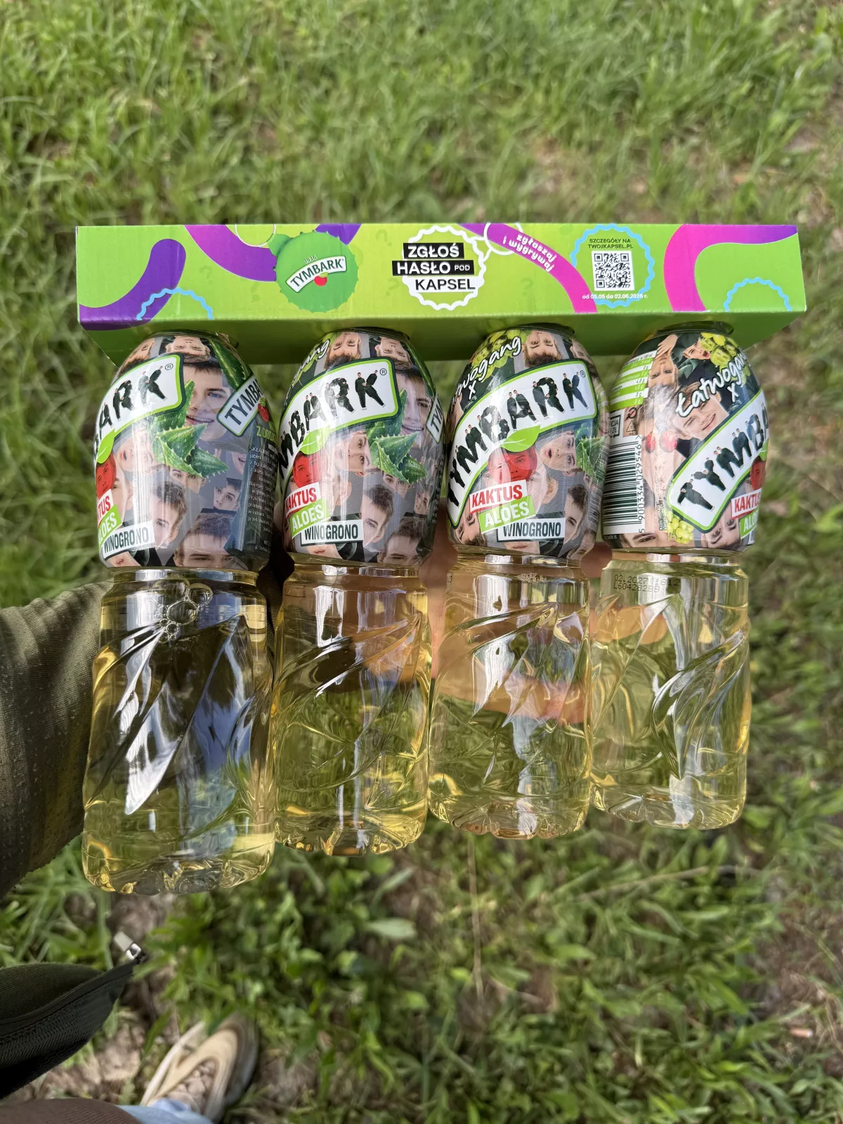 Tymbark Łatwogang Napój białe winogrono-kaktus-aloes Zgłoś hasło pod kapsel | 4x500ml
