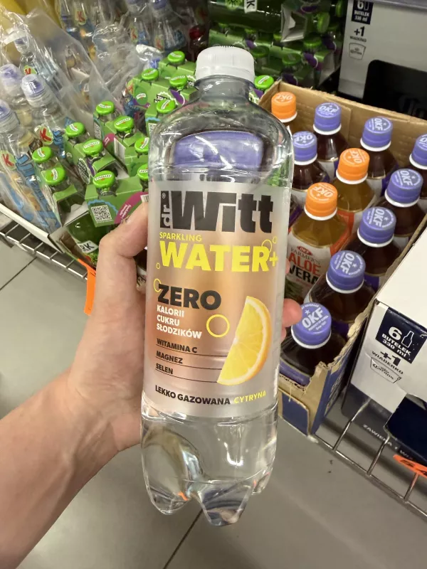 Dr Witt Sparkling Water+ Zero lekko gazowana cytryna | 750ml