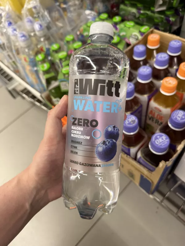 Dr Witt Sparkling Water+ Zero lekko gazowana jagoda | 750ml