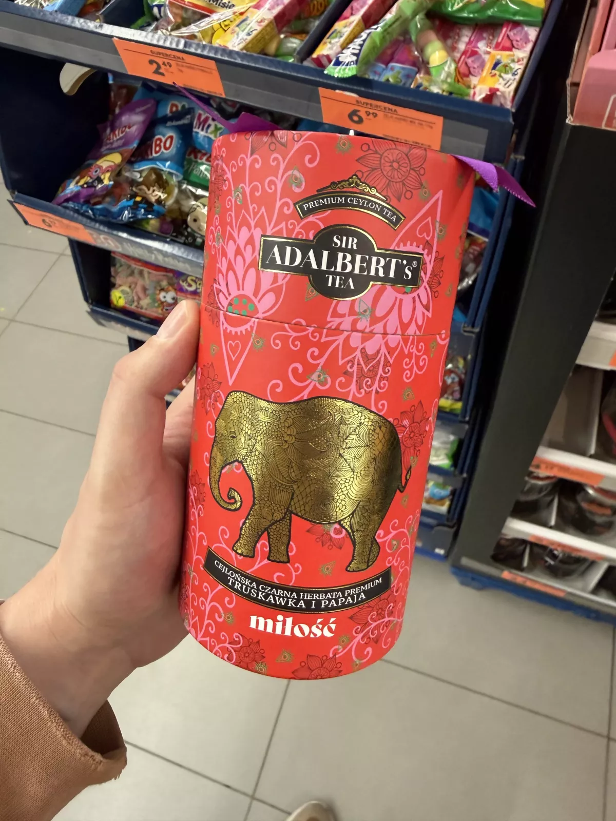 Sir Adalbert’s Tea Miłość cejlońska czarna herbata premium truskawka i papaja | 80g