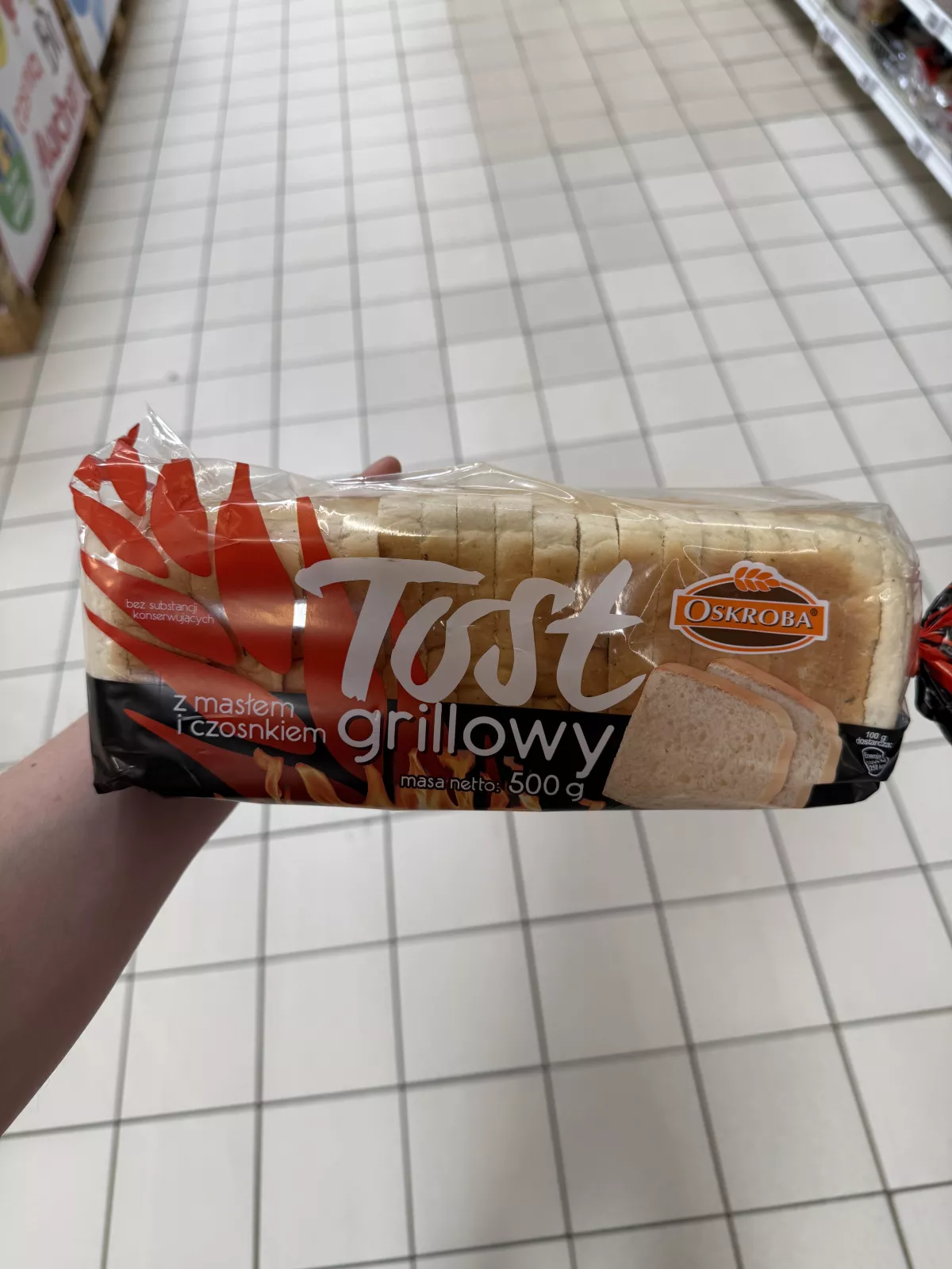 Oskroba Tost grillowy z masłem i czosnkiem | 500g
