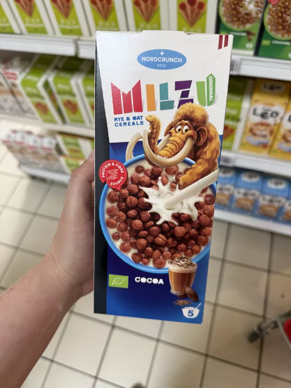 Nordcrunch Milzu Original Cocoa / Kulki zbożowe żytnio-owsiane z kakao | 150g