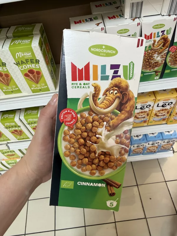 Nordcrunch Milzu Original Rye & Oat Cereals Cinnamon / Kulki zbożowe żytnio-owsiane z cynamonem | 150g