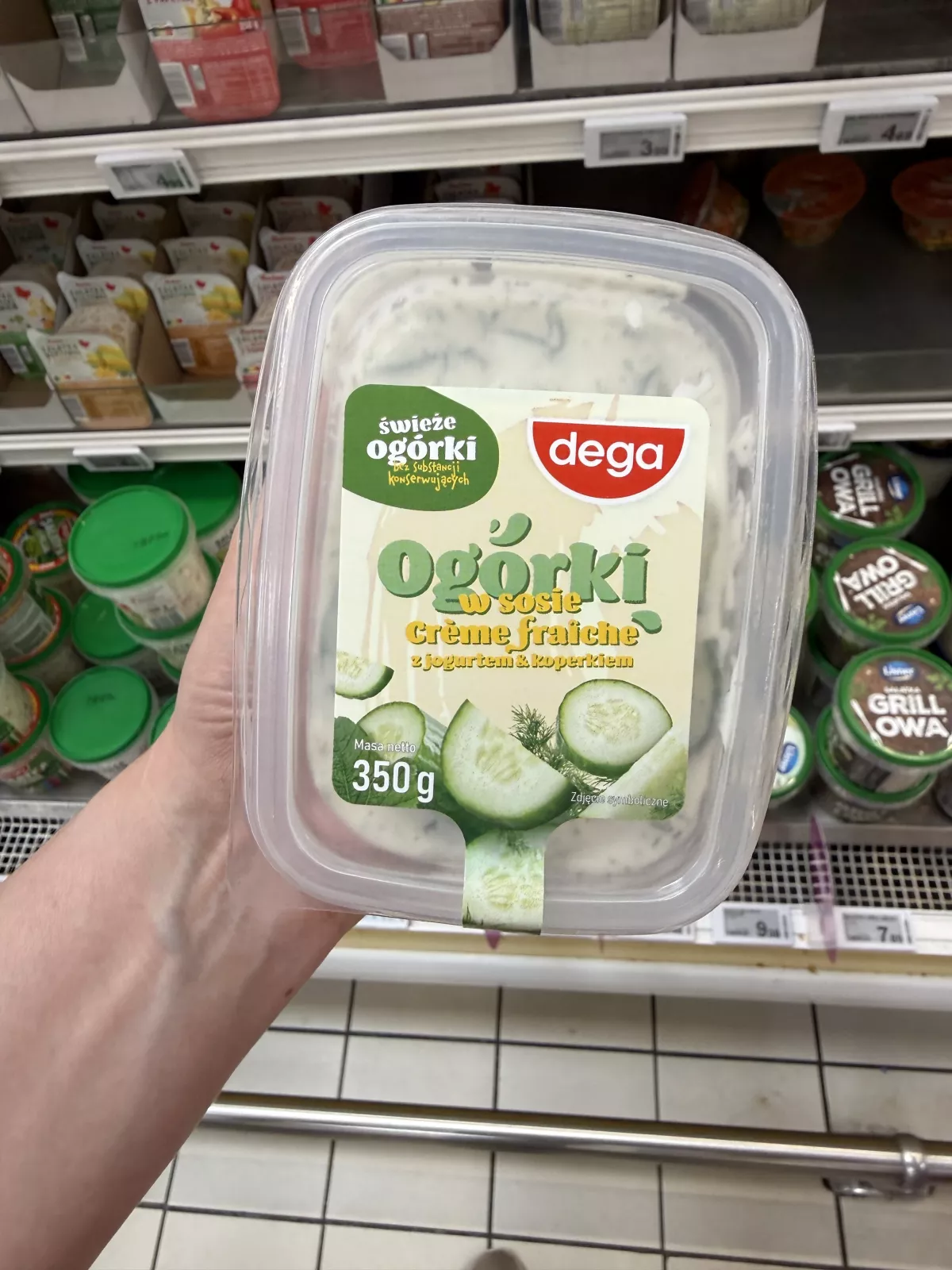 Dega Ogórki w sosie crème fraîche z jogurtem & koperkiem | 350g