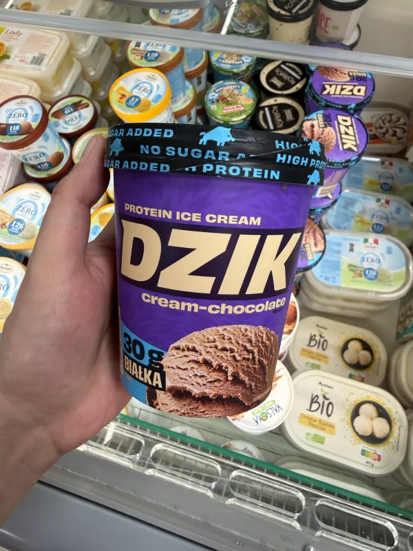 DZIK Protein Ice Cream Cream-Chocolate / Lody proteinowe o smaku śmietankowo-czekoladowym | 300g