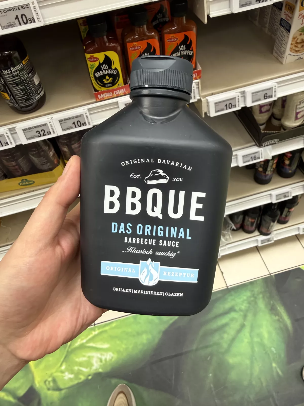 BBQUE Das Original Barbecue Sauce Klassisch rauchig / Sos barbecue z sosem żurawinowym i piwem | 400ml