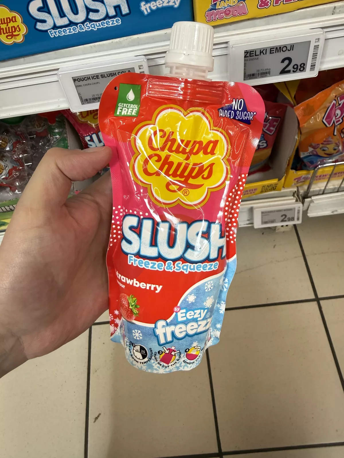 Chupa Chups Slush Freeze & Squeeze Strawberry Eezy Freezzy | 250ml
