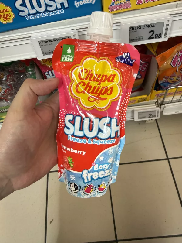 Chupa Chups Slush Freeze & Squeeze Strawberry Eezy Freezzy | 250ml
