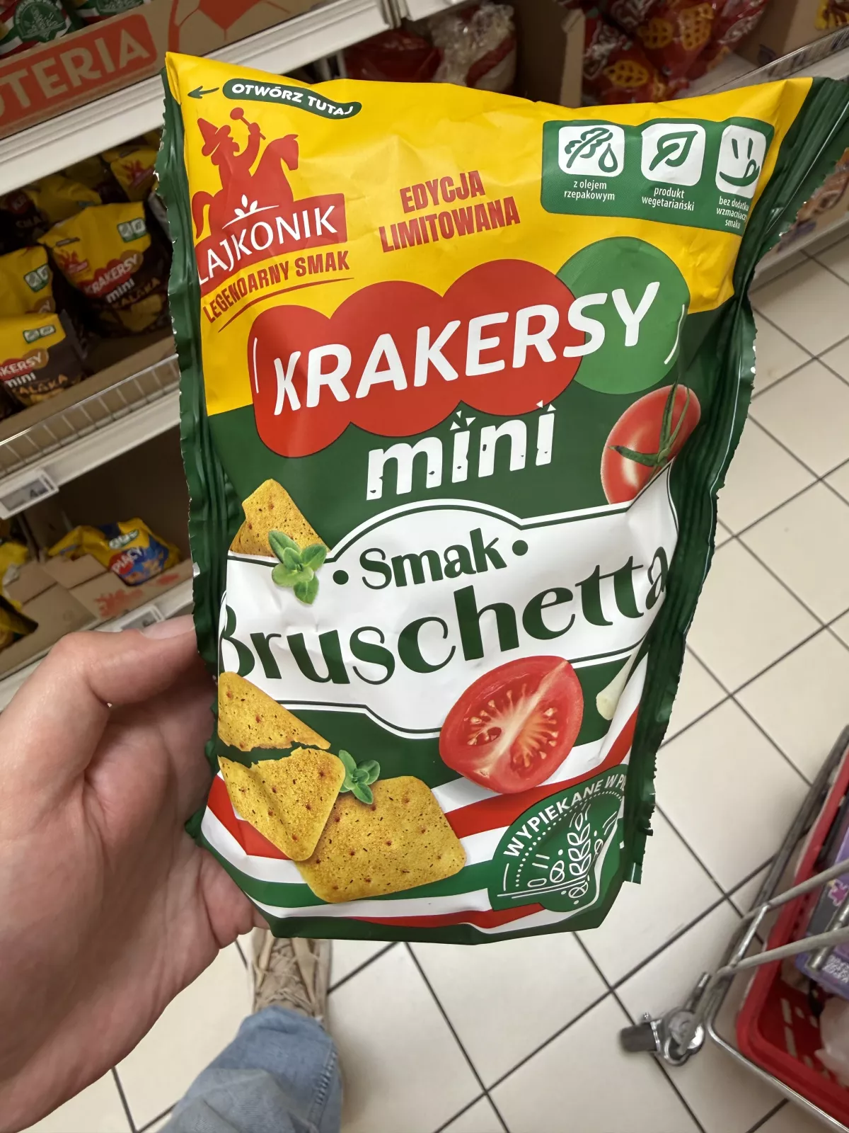 Lajkonik Krakersy mini smak Bruschetta | 100g