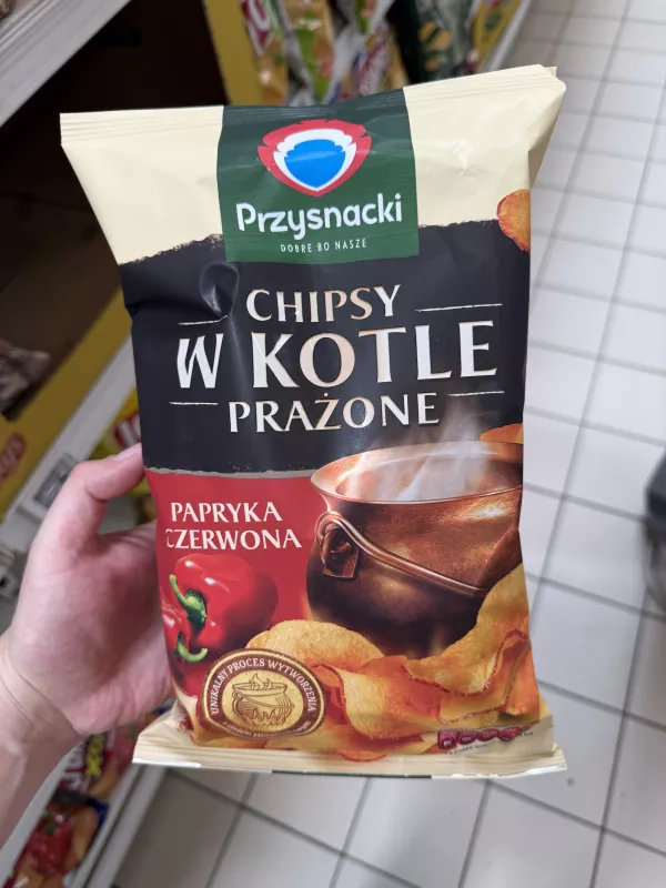 Przysnacki Chipsy w kotle prażone papryka czerwona | 125g