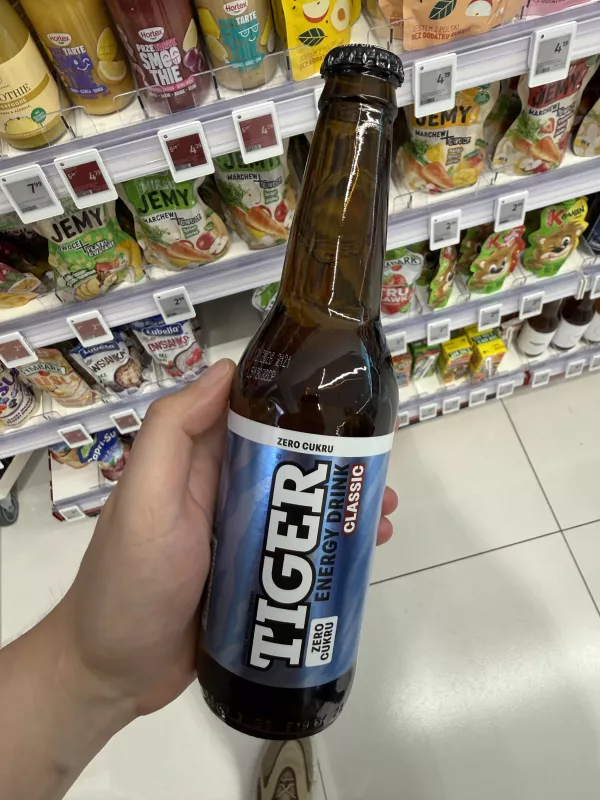 Tiger Energy Drink Classic Zero Cukru (szklana butelka) | 330ml