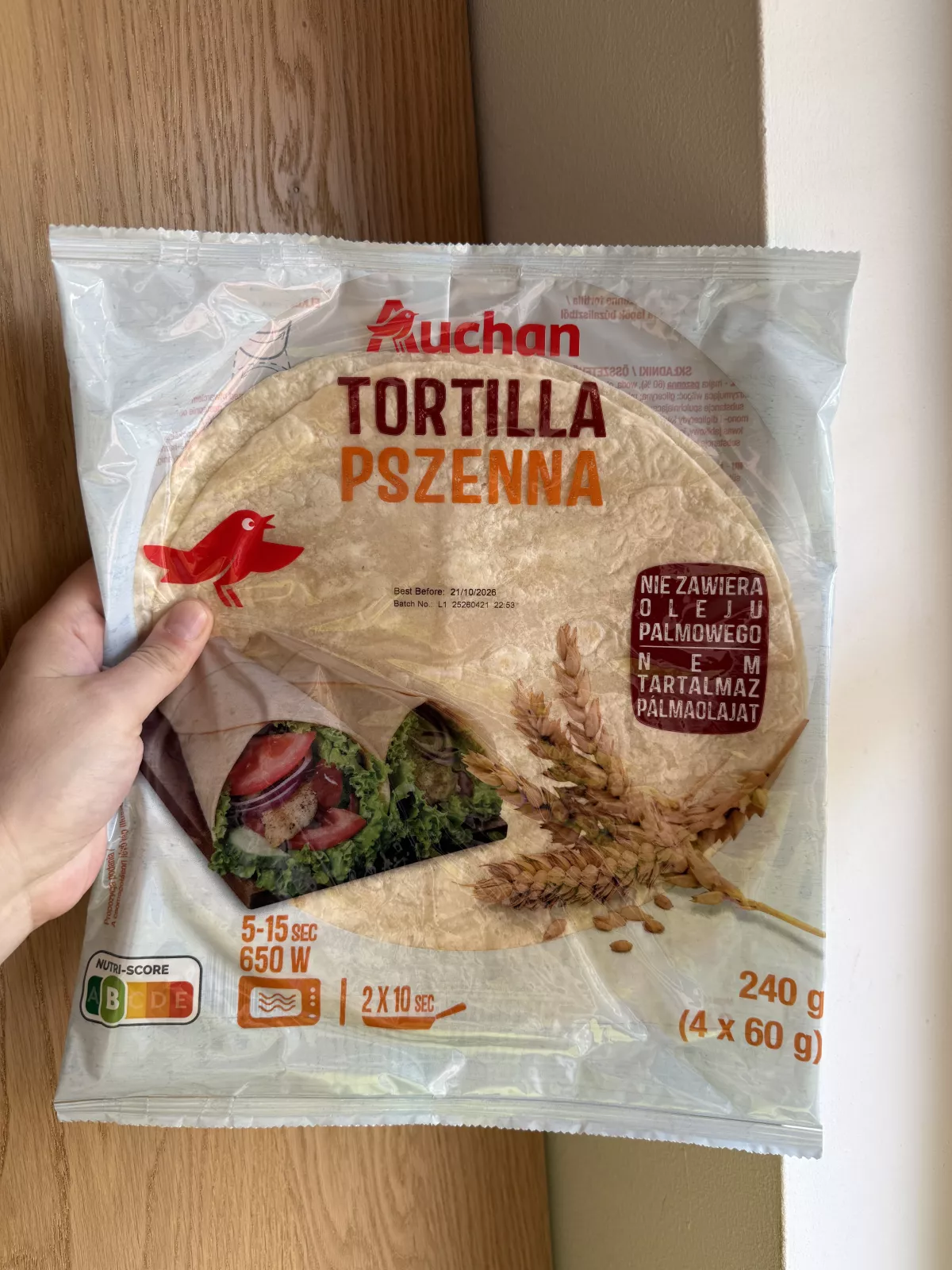 Auchan Tortilla pszenna | 240g