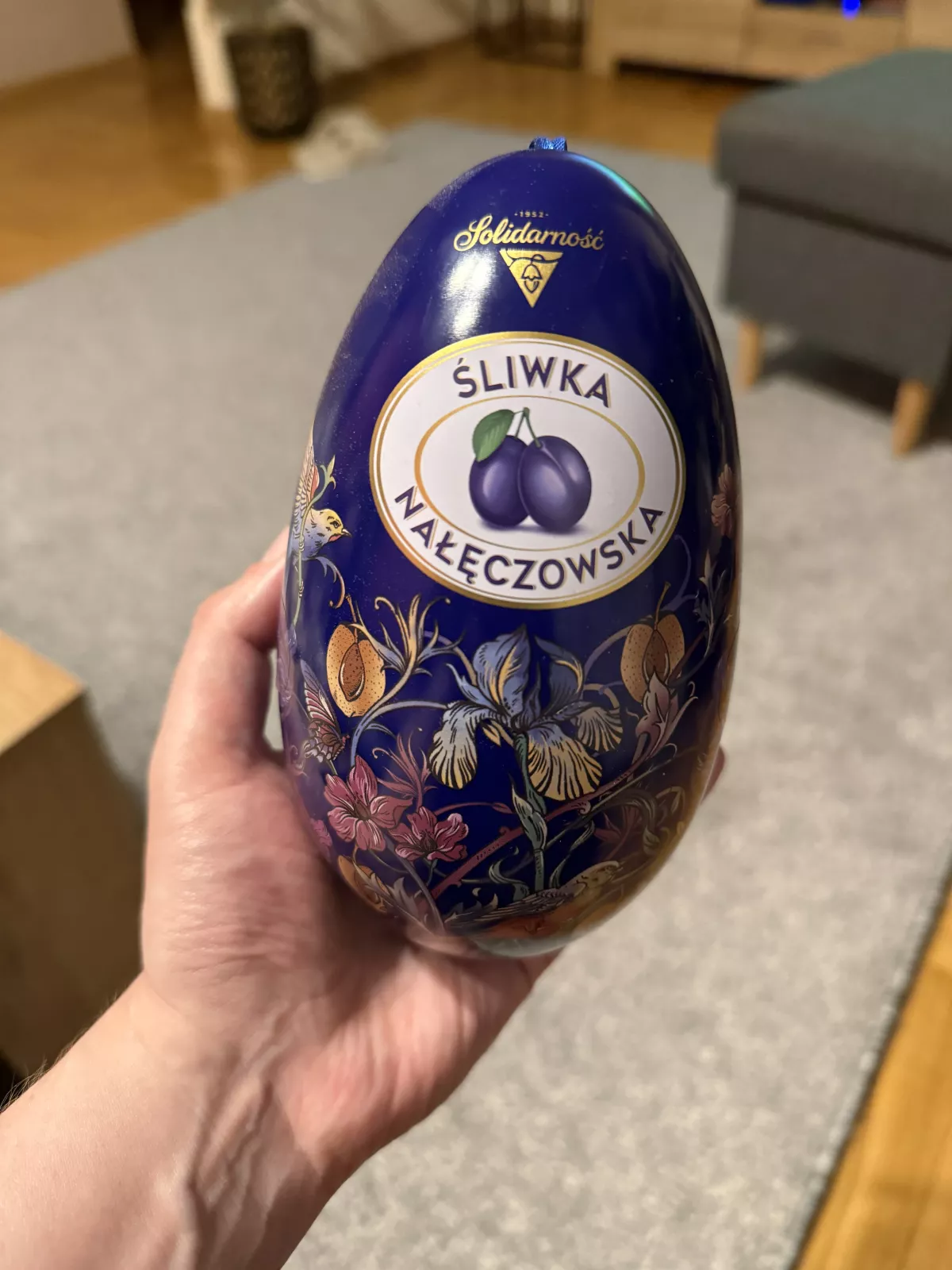 Solidarność Śliwka Nałęczowska w czekoladzie (granatowe jajko, Design by Śliwka Nałęczowska) | 150g