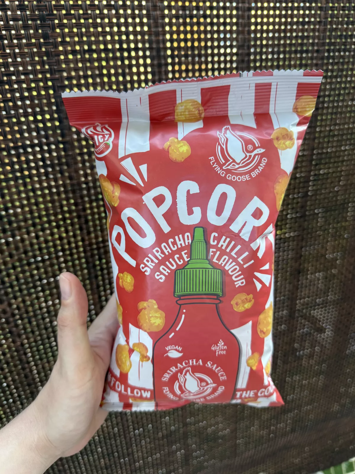 Flying Goose Brand Popcorn Sriracha Chilli Sauce Flavour / Popcorn o smaku sosu chilli Sriracha | 80g