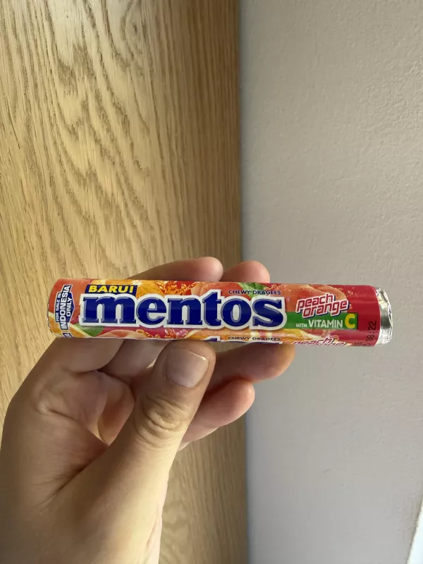Mentos Peach Orange Chewy Dragees | 29g