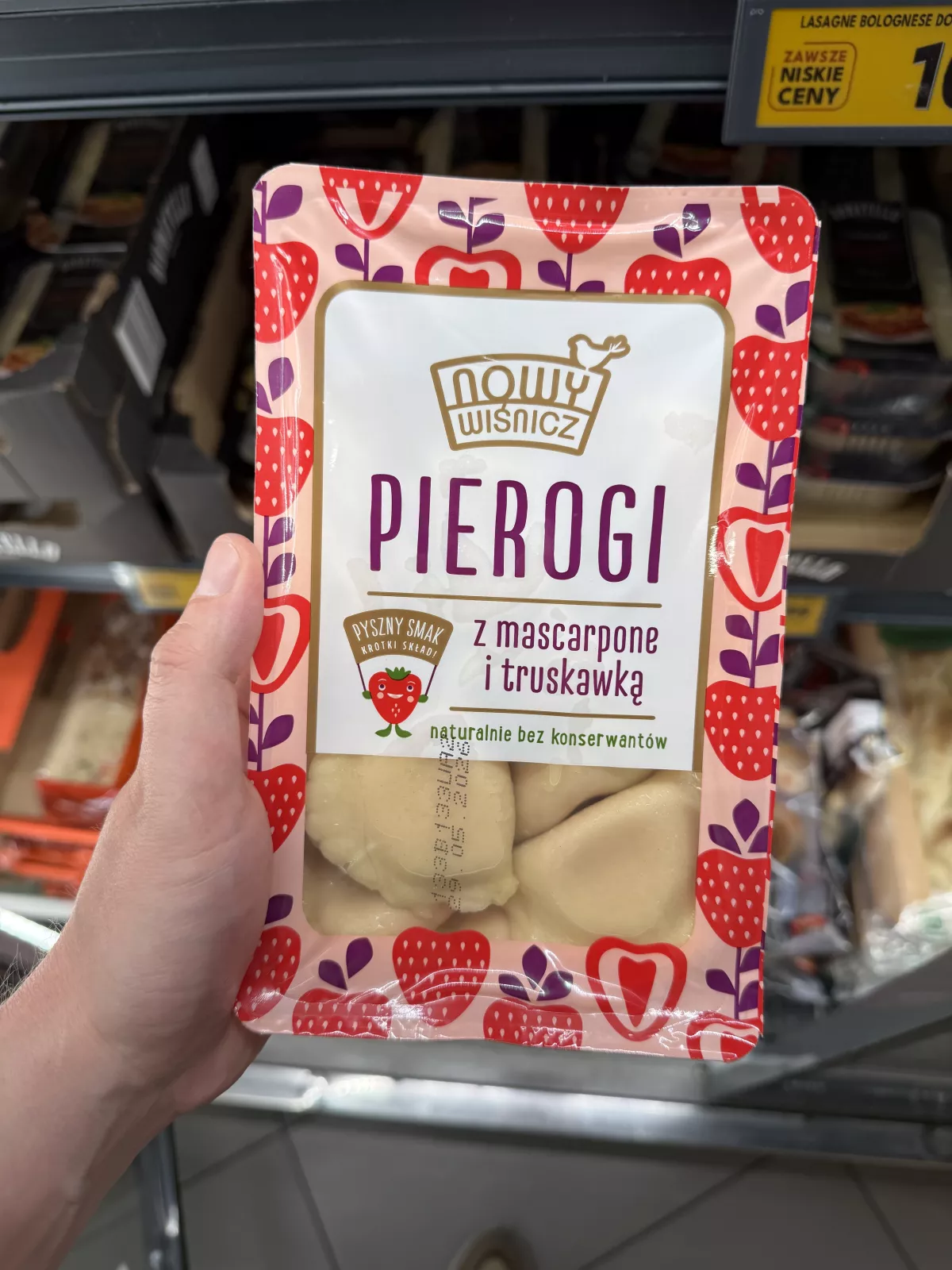 Nowy Wiśnicz Pierogi z mascarpone i truskawką | 400g