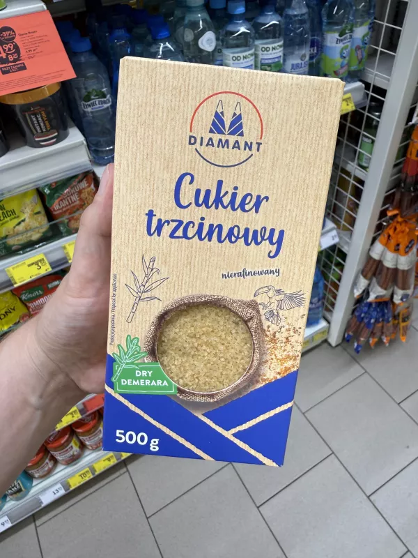 Diamant Cukier trzcinowy nierafinowany Dry Demerara (z tukanem) | 500g