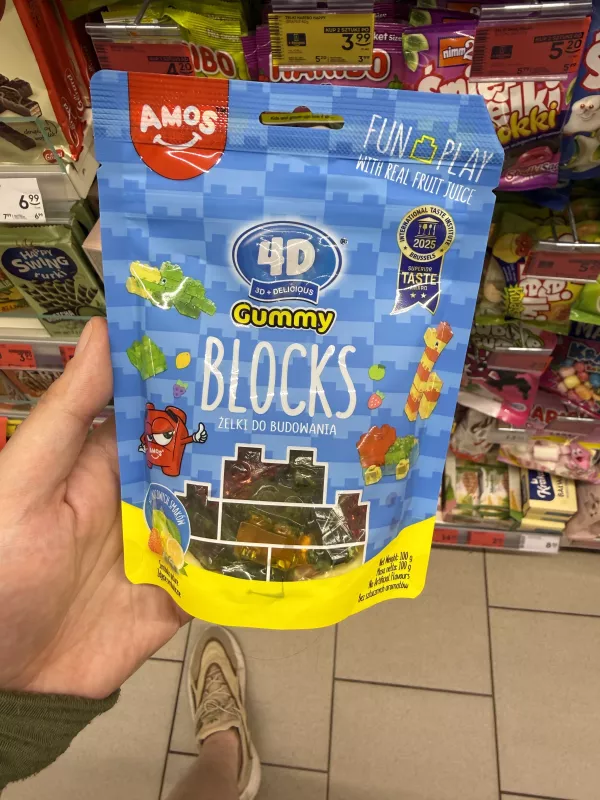 Amos 4D Gummy Blocks / Żelki do budowania | 100g