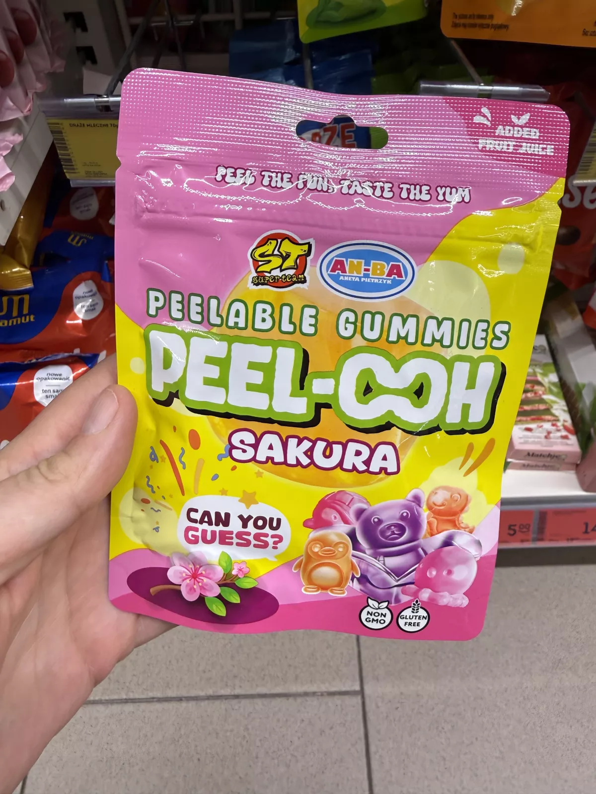 Peel-Ooh Peelable Gummies Sakura / Żelki do obierania o smaku owocowym | 60g