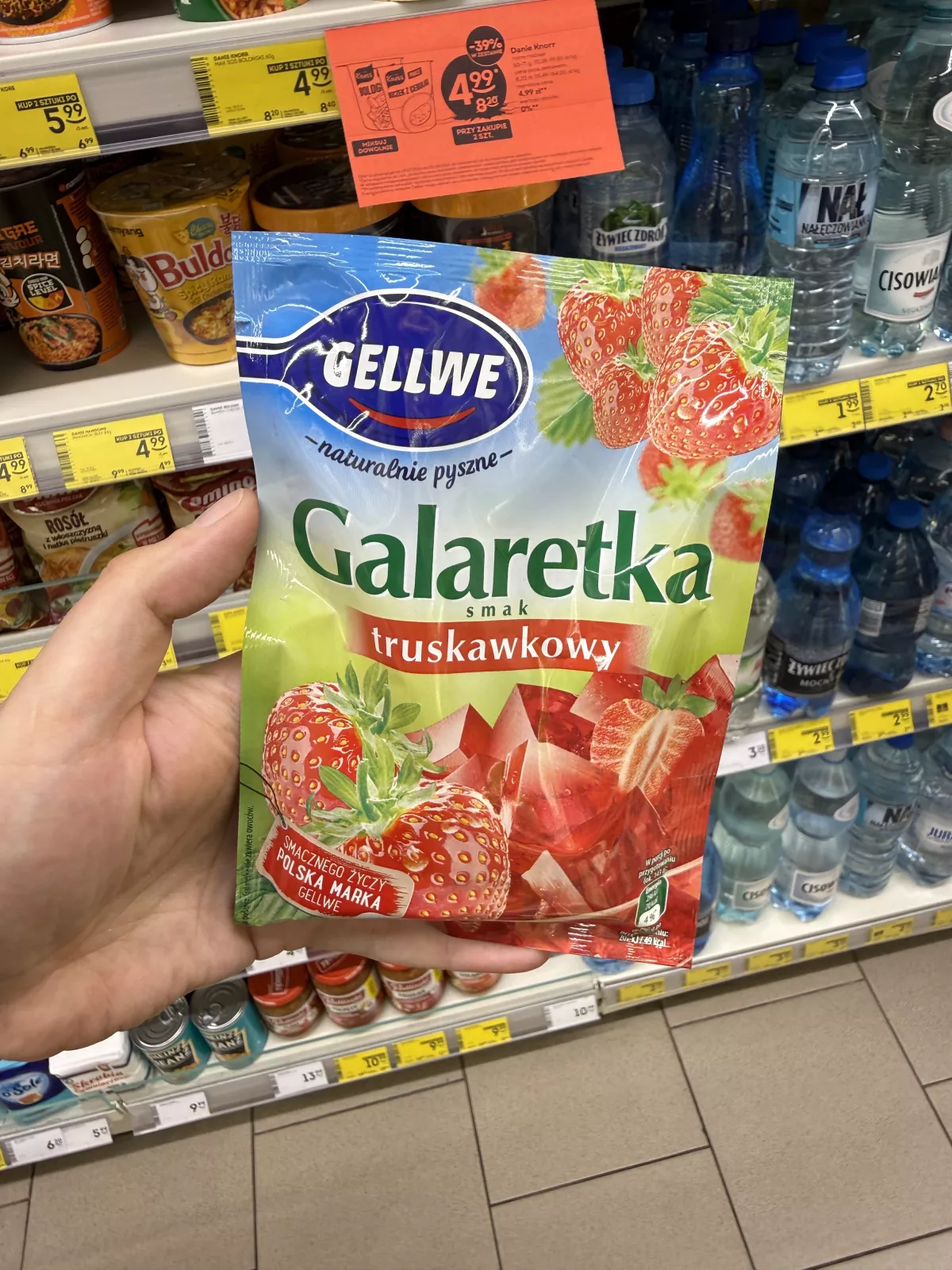 Gellwe Galaretka smak truskawkowy | 72g