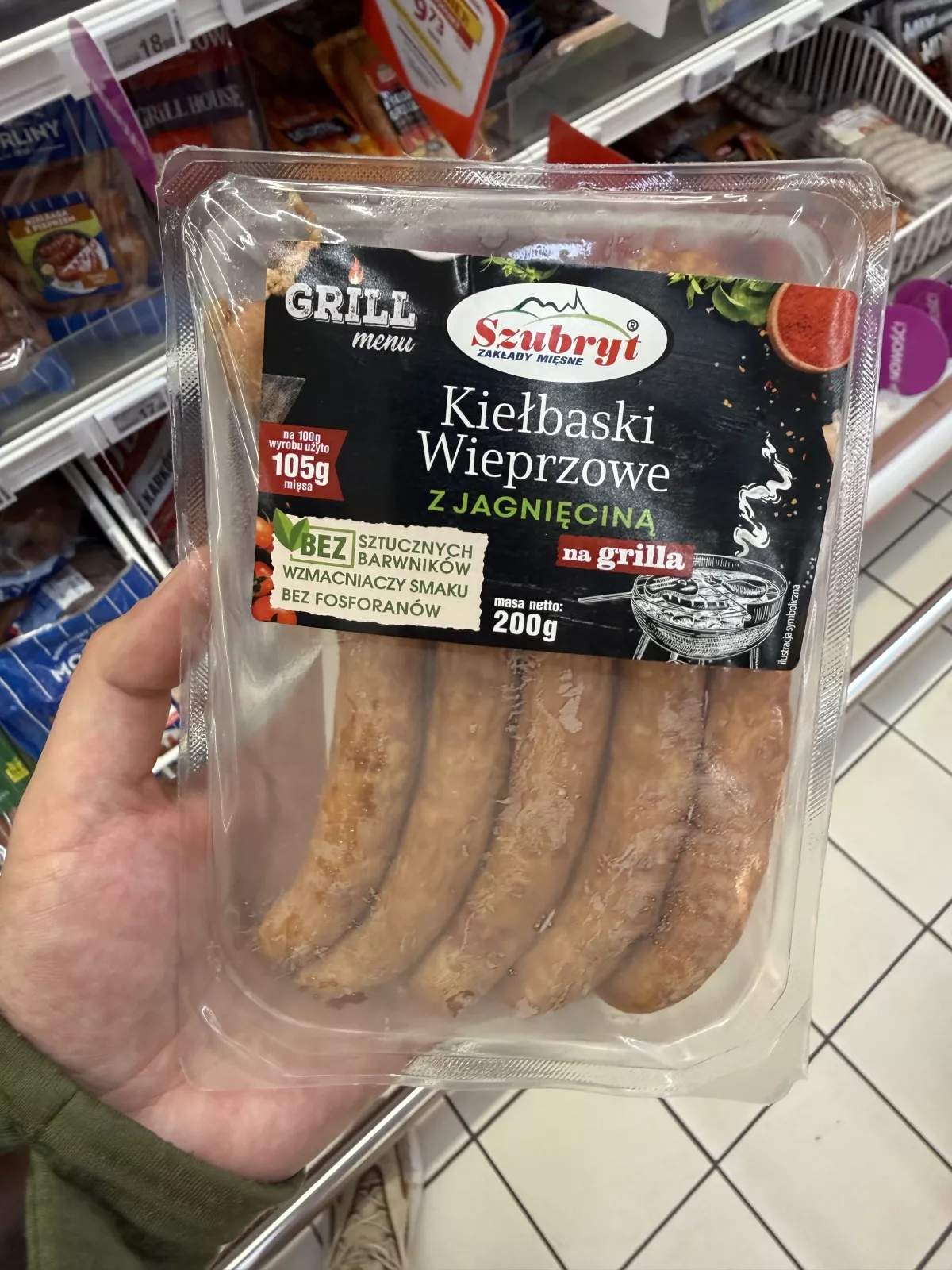 Szubryt Kiełbaski wieprzowe z jagnięciną na grilla Grill menu | 200g