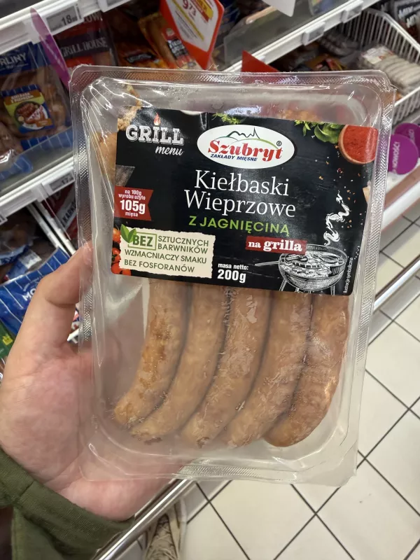 Szubryt Kiełbaski wieprzowe z jagnięciną na grilla Grill menu | 200g