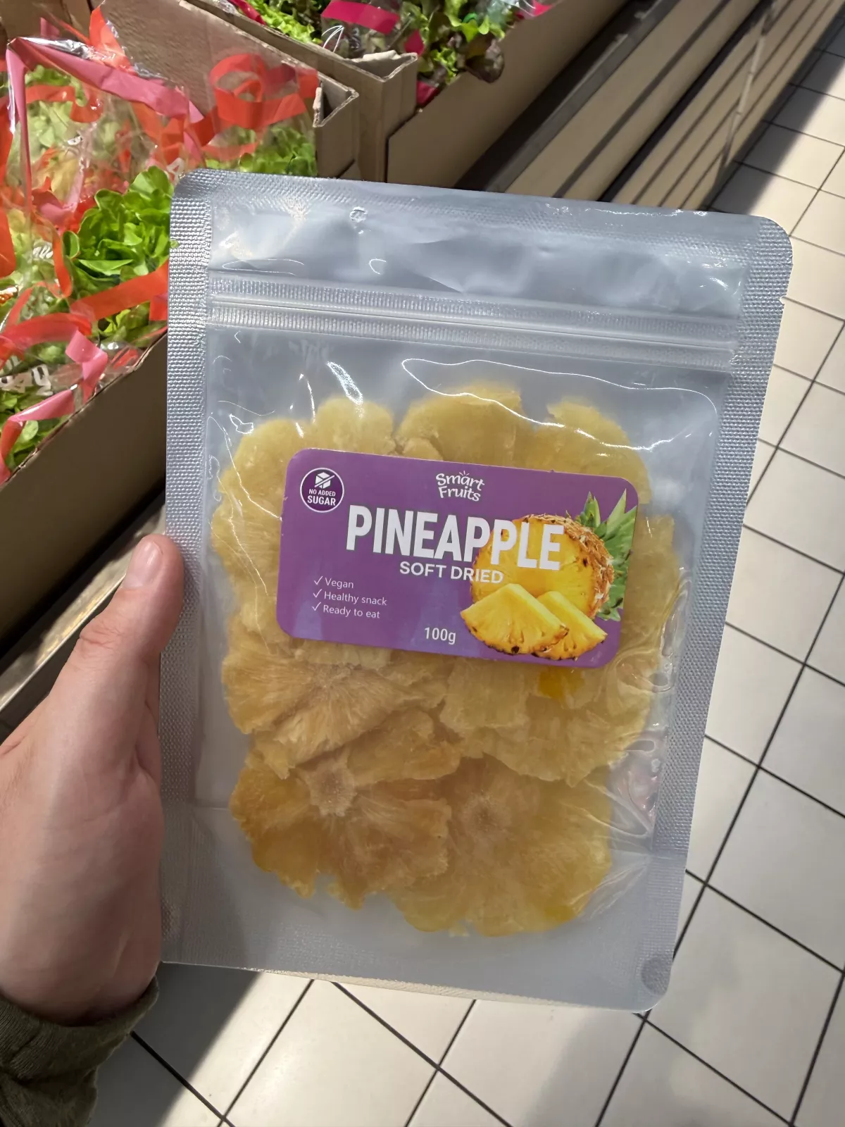 Smart Fruits Pineapple Soft Dried / Ananas suszony, miękkie plastry | 100g