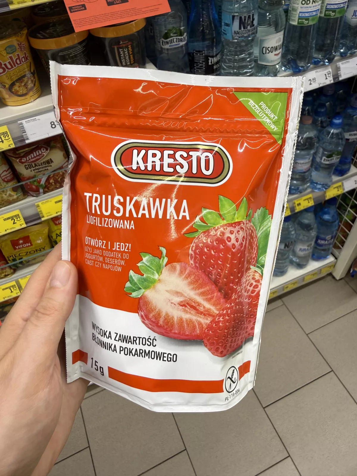 Kresto Truskawka liofilizowana w plastrach | 15g