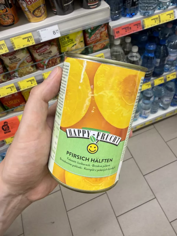 Happy Frucht Pfirsich Hälften / Brzoskwinie połówki w lekko słodzonym syropie | 410g