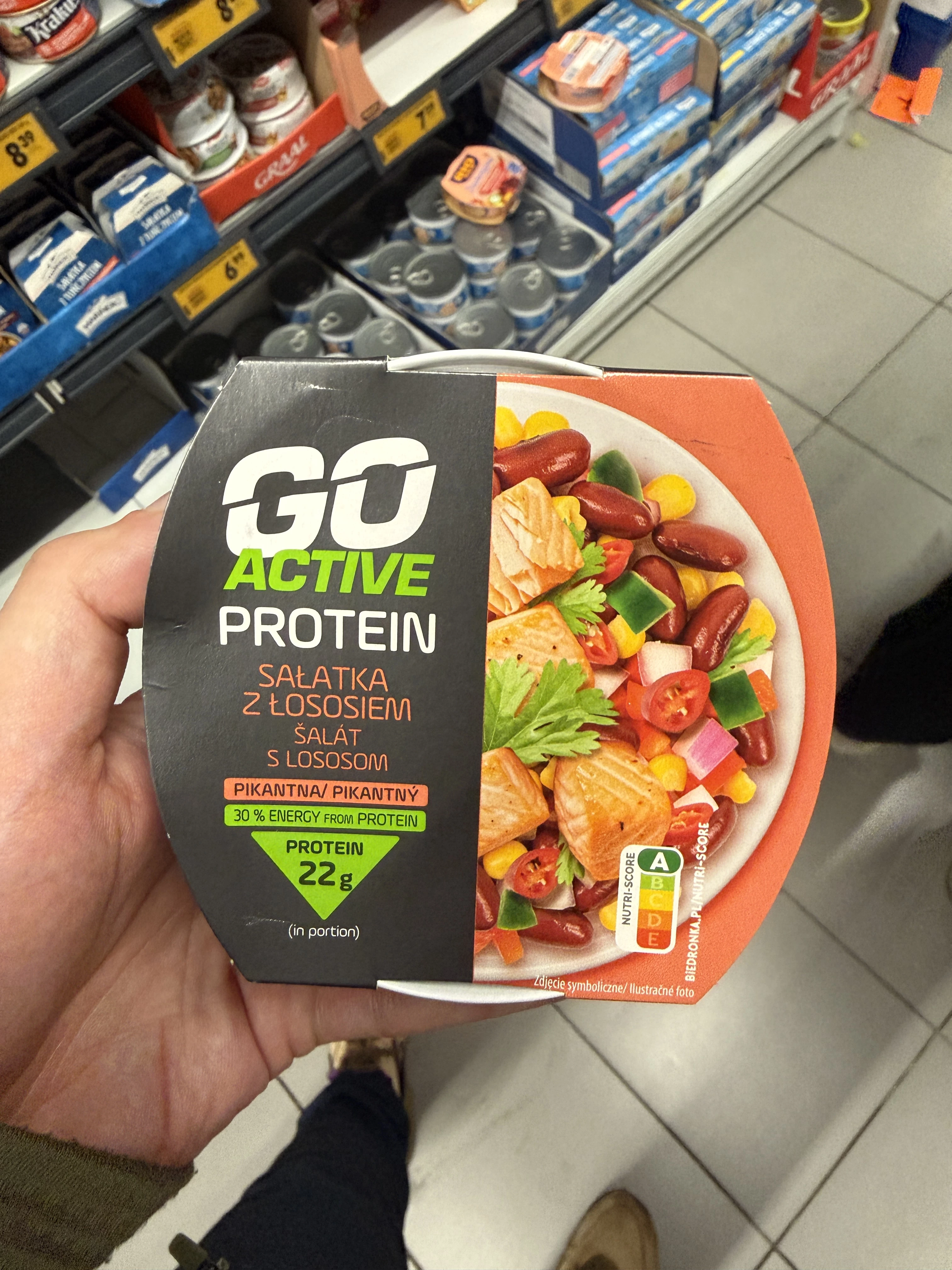 Go Active Protein Sałatka z łososiem pikantna | 160g