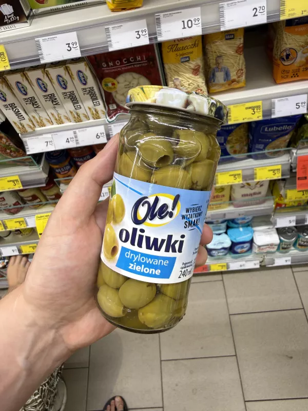 Ole! Oliwki drylowane zielone | 230g