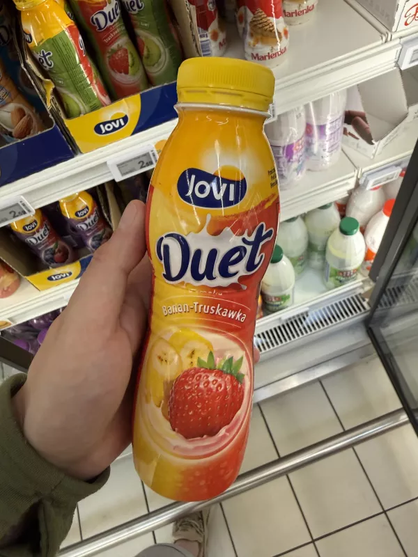 Jovi Duet Napój Jogurtowy Banan-Truskawka | 350g