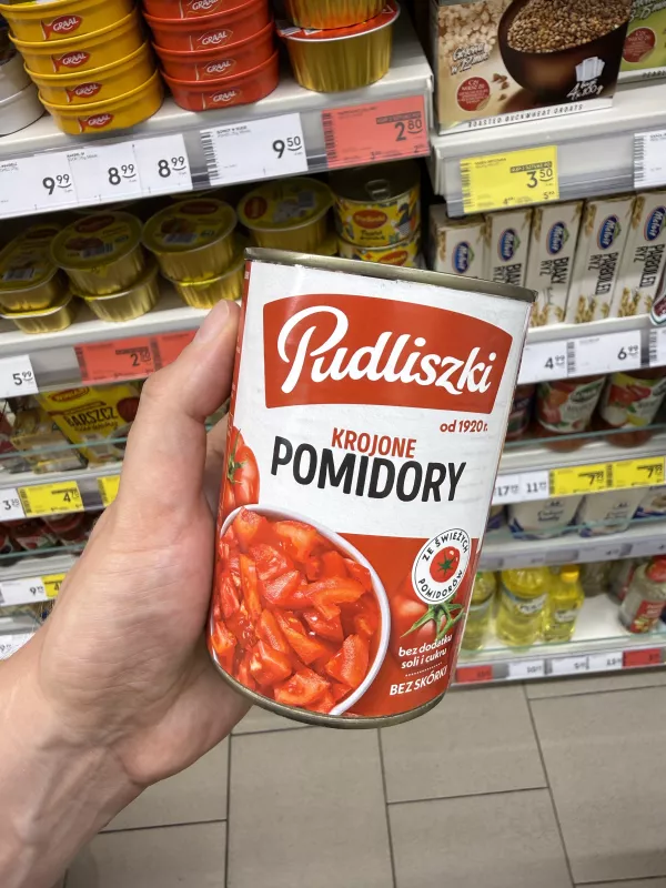 Pudliszki Krojone pomidory bez skórki | 400g