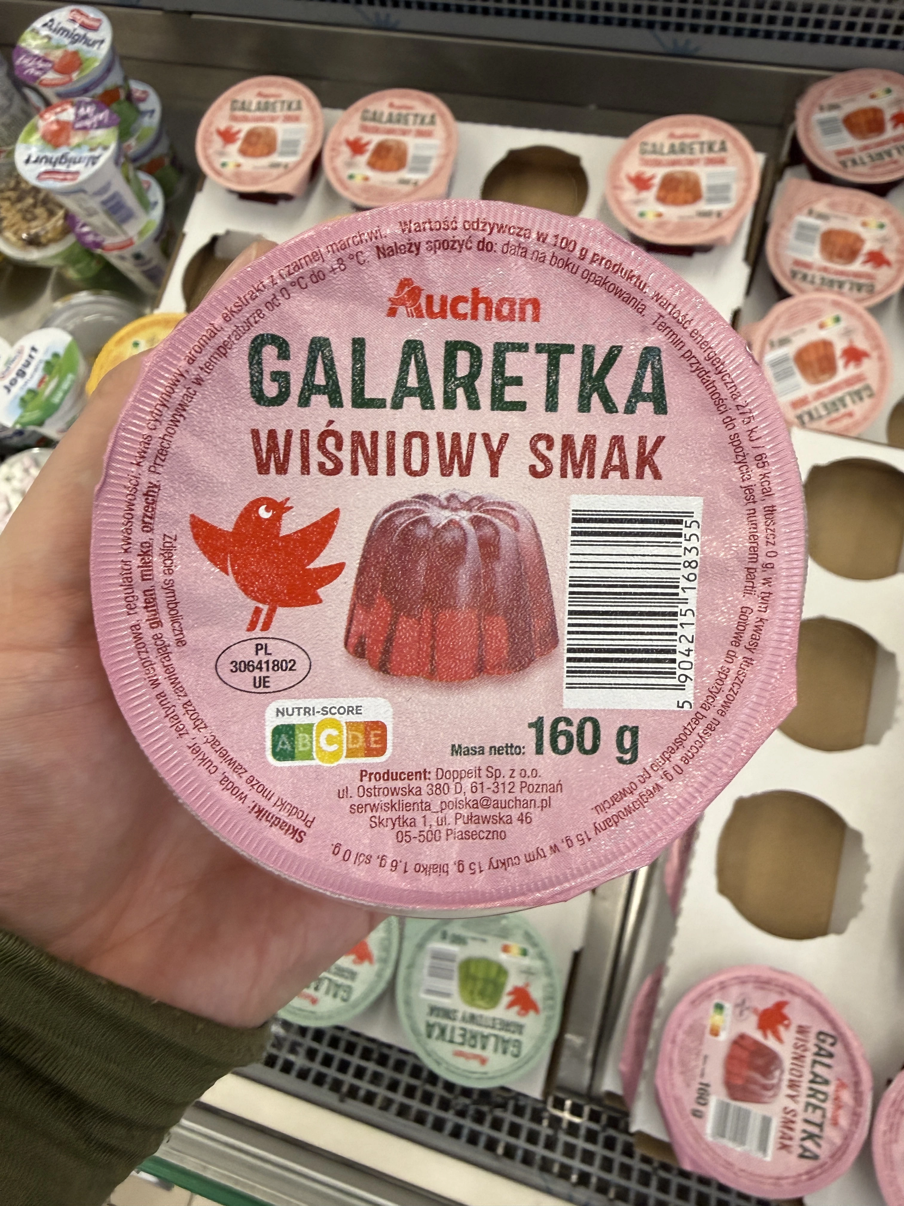 Auchan Galaretka wiśniowy smak | 160g