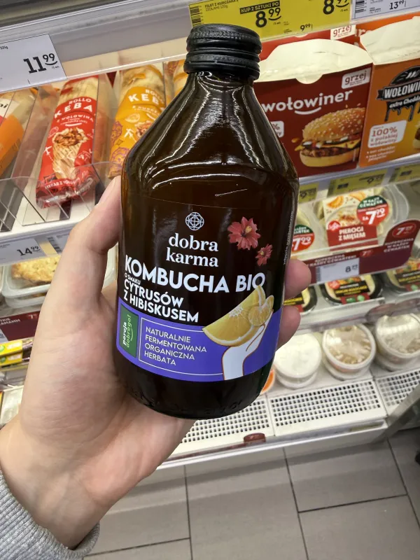 Dobra Karma Kombucha Bio o smaku cytrusów z hibiskusem | 330ml