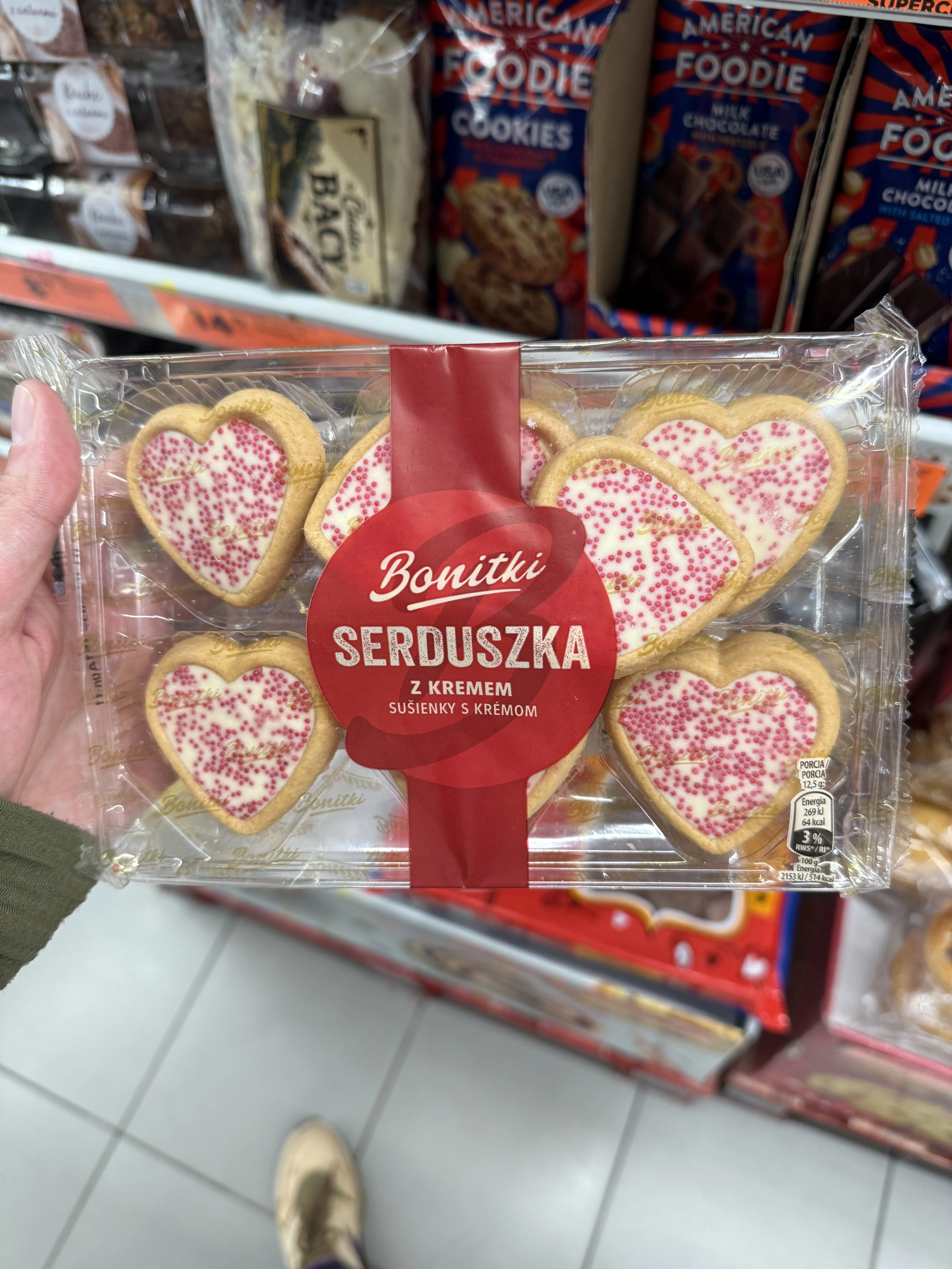 Bonitki Serduszka z kremem | 150g