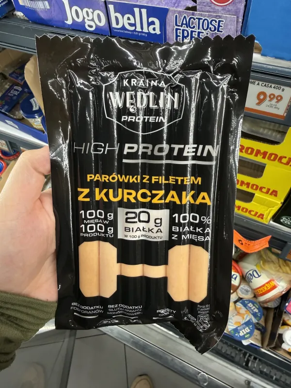 Kraina Wędlin Protein High Protein Parówki z filetem z kurczaka | 200g