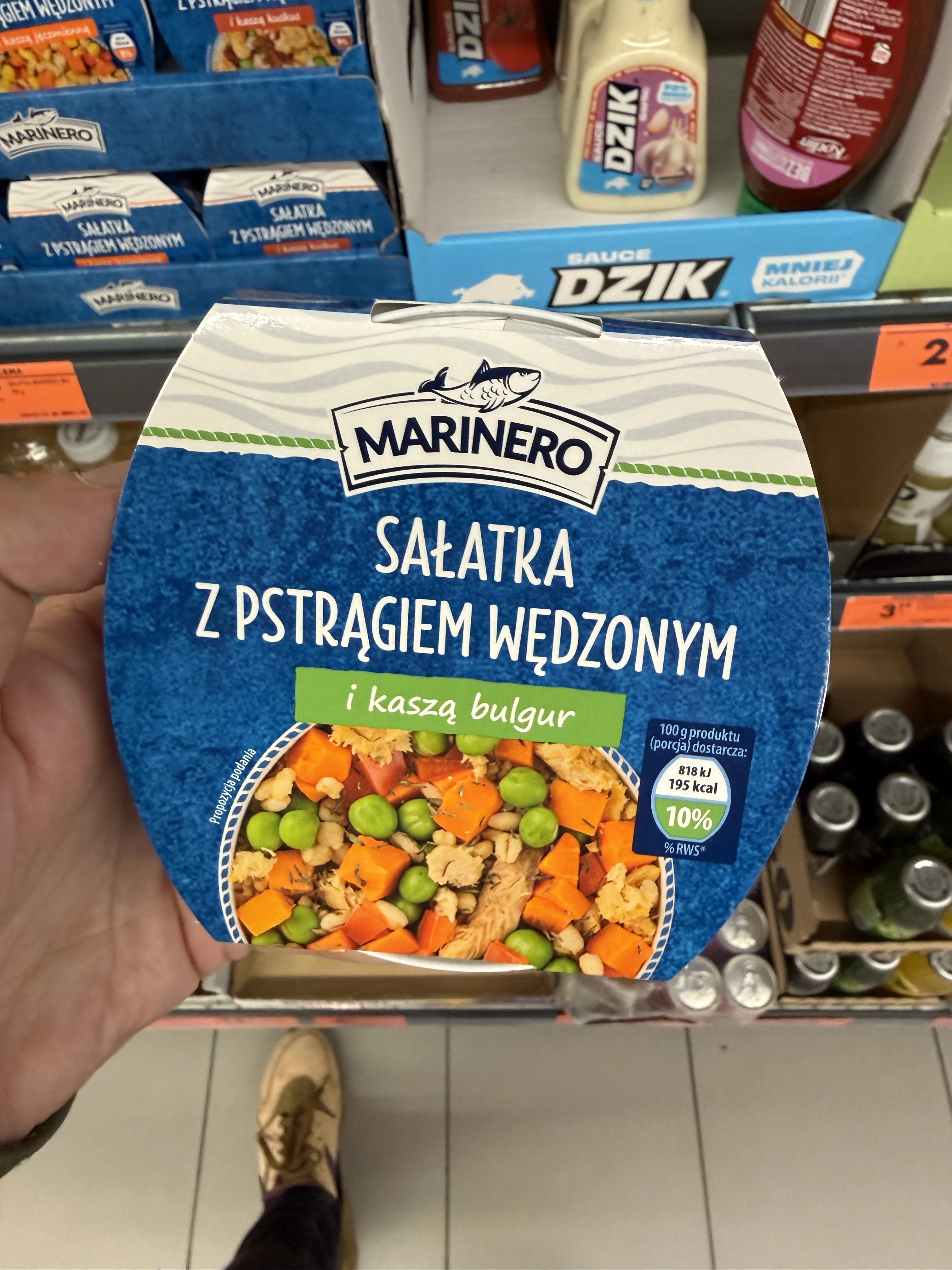 Marinero Sałatka z pstrągiem wędzonym i kaszą bulgur | 160g