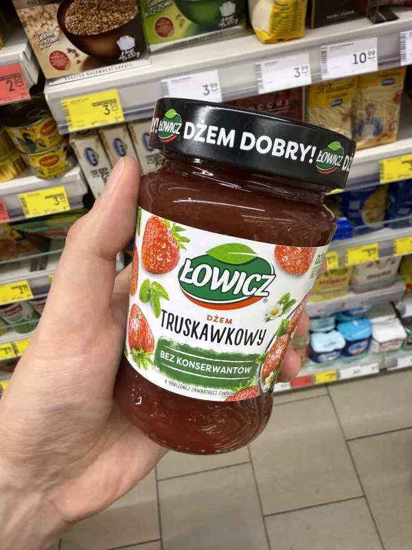 Łowicz Dżem Truskawkowy o obniżonej zawartości cukrów | 280g