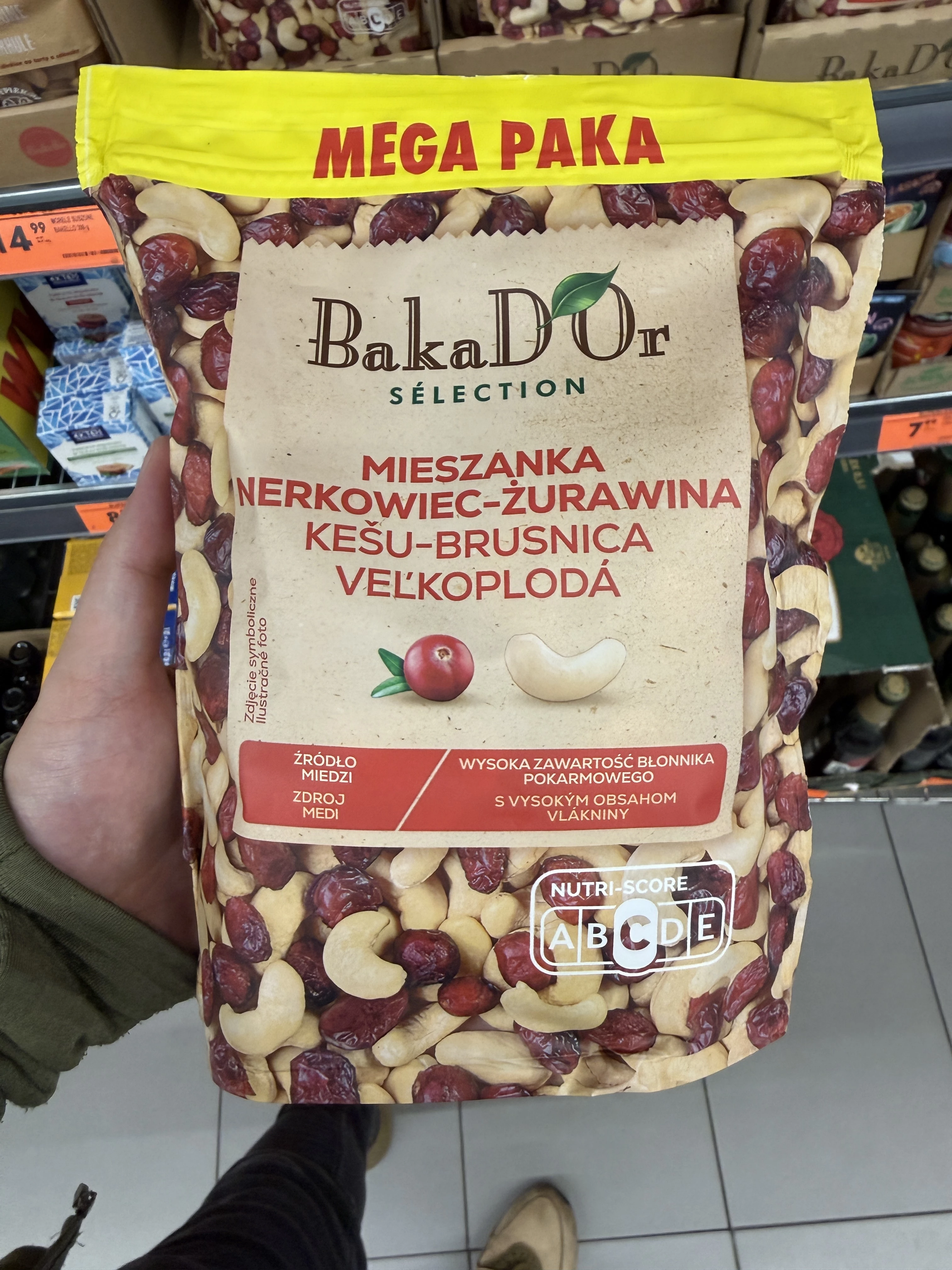 BakaD’Or Selection Mieszanka nerkowiec-żurawina Mega Paka | 500g
