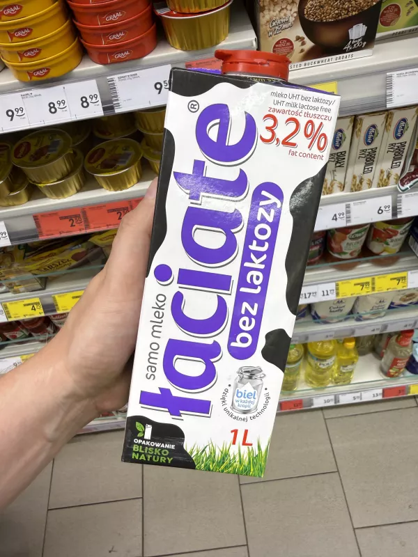 Łaciate Mleko UHT bez laktozy 3,2% | 1000ml